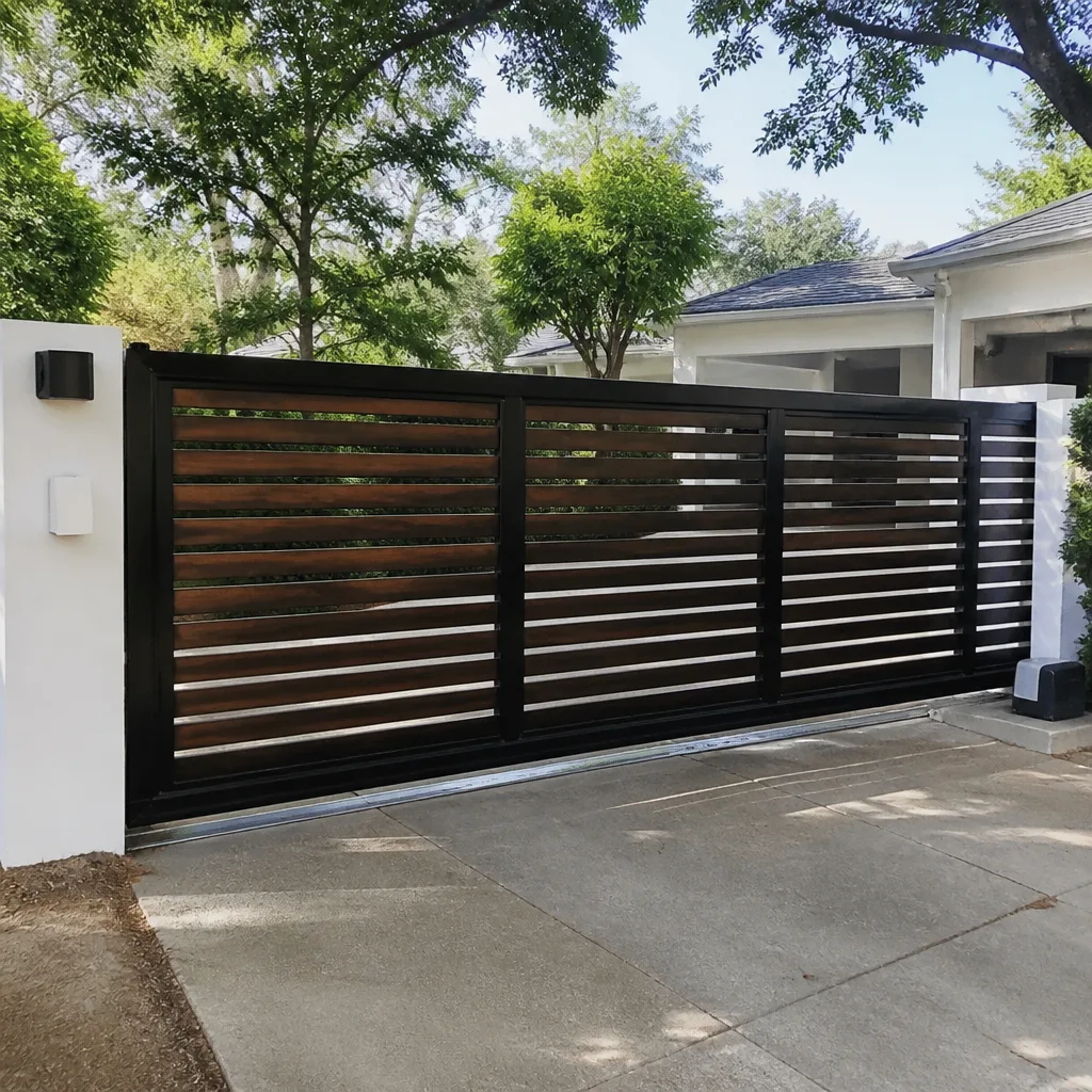 Sliding driveway gates